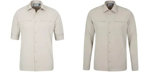 mountain warehouse traveling stretch convertible men's shirt